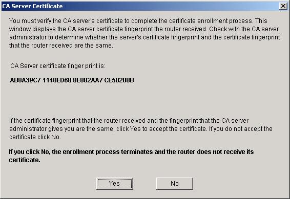 The router then starts to import the certificate-authority server certificate (Figure 19). Figure 19.