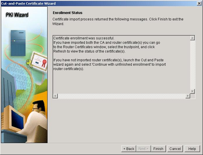 The router then starts to import the certificate-authority server certificate (Figure 20). Figure 20.