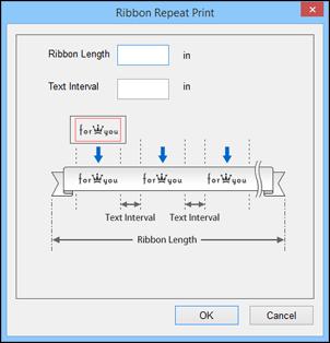 Creating Ribbons With Repeated Patterns in Label Editor You can easily create ribbons with repeated patterns of text and graphics. Load ribbon tape in your label printer before you print.