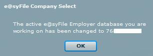 2012 A QUICK GUIDE TO THE NEW AND UPDATED FUNCTIONS AVAILABLE e@syfile EMPLOYER A QUICK GUIDE TO THE NEW AND UPDATED FUNCTIO Step 1 Opening a database file A selection box will be seen after login,