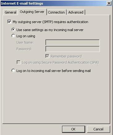 P age 35 Advanced Settings 9. Select the Advanced tab 10. The Incoming Server (POP) port should be set to 110 11. Set the Outgoing Server (SMTP) port to587 12. Click OK, then Next and Finish 13.
