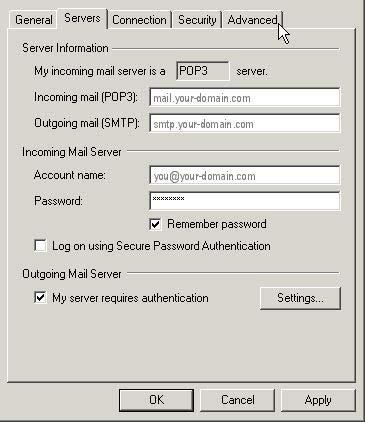 Server) is ticked. 16. Click on the Settings button to the right. Outgoing Mail Server 17.
