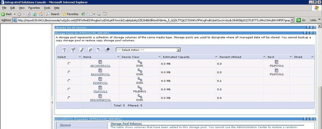 Figure 4 Add a volume 1. In the Storage Pools for servername window, select the storage pool created in the previous step.