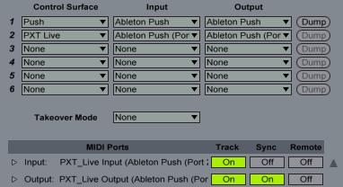 2 GENERAL OVERVIEW PXT-Live is a MIDI Remote Script for Ableton Push and Live 9 that adds a wealth of functionality that is accessible from Push s User Mode without affecting the function of Push s