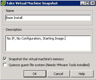 Step 3 Right click on the desired VM and then select Snapshot > Take Snapshot.