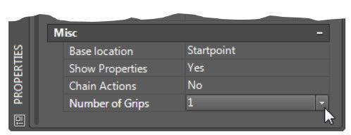 Scroll down to the Misc section. Modify Number of Grips from 2 to 1.