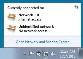 Note: If both NICs are active, the Wireless Network icon is the one that is displayed. Step 2: Use the Wired Network icon. a. Click the Wired Network icon.