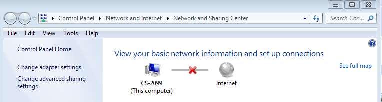 Step 3: Identify the Network Problem icon. a. On the Network Connections window, disable bo
