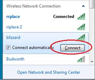 wireless NIC of your PC. If a scrollbar appears on the right side of this window, you can use it to display additional SSIDs. k.