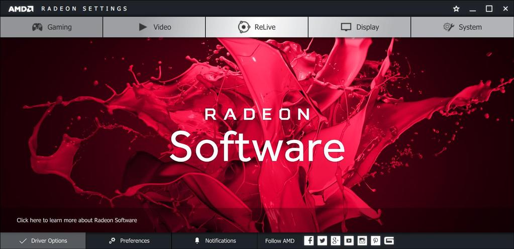 AMD Radeon Settings.