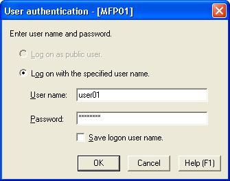 Application Software 4 Double-click this machine and then click [Connect]. 3 Type the User Name and the 8-to-64-digit User Password.