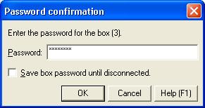 Application Software 4 5 Click the [OK]. If a User Box Password has been set, the password confirmation screen appears. Then, enter the currently set 8-digit User Box Password and click [OK].