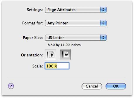Printing A flexible print dialog offers single page and poster-tiled printing. To Print: 1. Choose File > Print to open the print dialog. 2.