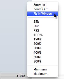 Hold the Option-key while using a scroll-wheel mouse to zoom in and out of your drawing at the current mouse position.
