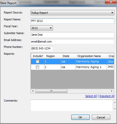 9.) NAPIS SRT brings you to the Report Data Entry screen. Review information and change fields as needed. As you work, click Save periodically.