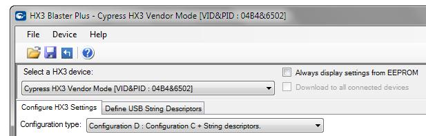 HX Blaster Plus Tool. Select the HX device from the Select a HX device drop-down list, as shown in Figure -. Figure -. Selecting HX Device. Select the Configuration type. Figure -6.