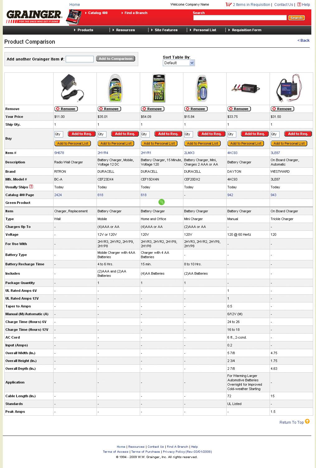 TURN SEARCH RESULTS INTO A POWERFUL COMPARISON TOOL WITH PRODUCT COMPARISON: Select up to eight items to compare at once View items