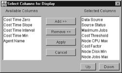 Displaying Columns When viewing information on any of the pages of the QueryAdministrator main window, you can