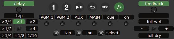 (Group B4) Cueing & Looping To access this group, press the GROUP button on the mixer, then press B4. This group gives you access to all the cue points and looping functions.