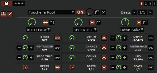 DJ-FX Plugin The DJ-FX Plugin gives you control of two FX units, each with three chained effects slots per unit.