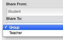 Share settings and small groups In the authoring tool, each input element can be set to share from the student to the whole group or only the teacher.