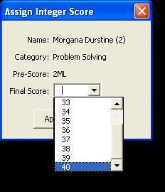 Continuing with Morgana Durstine, you double click on her name in the 2ML category box.