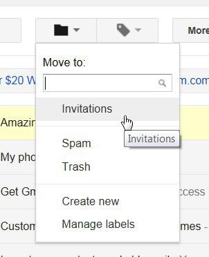 CREATING A FOLDER AND MOVING MAILS TO IT Important and Starred are simple premade ways of organising your email. But you can create your own folders (called Labels in Gmail) as well.