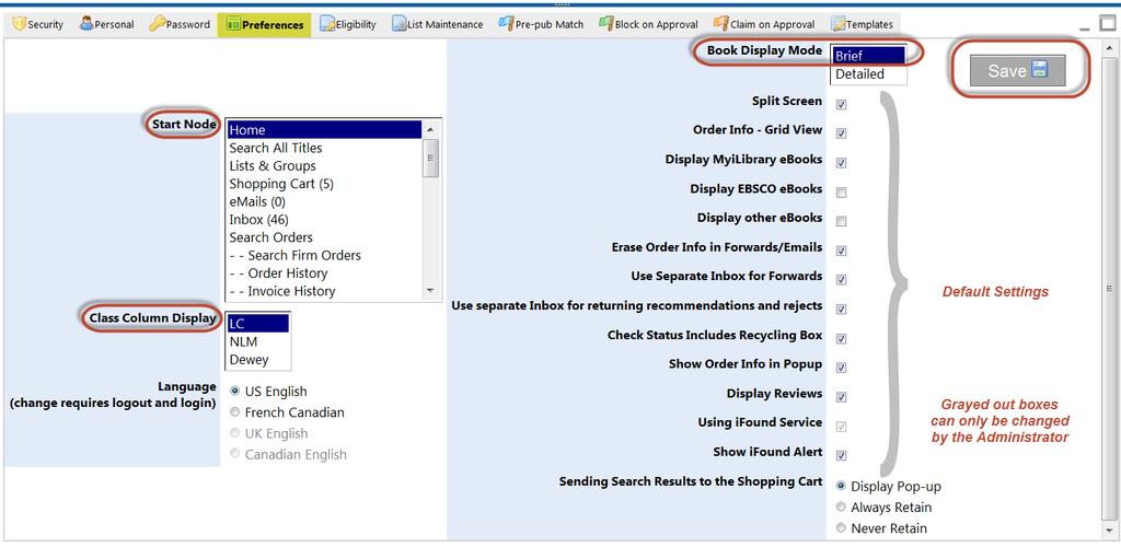 Slide 7 Preferences Tab Preferences The Preferences tab allows each user to personalize some features are displayed within OASIS. Items in this tab default to fit most basic workflows.