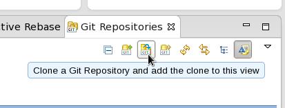 The dialog that appears makes it possible to specify the source of the repository.