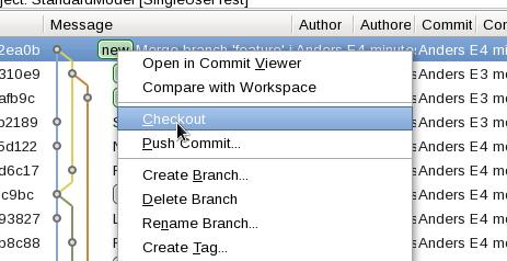 This will replace the contents of the working directory with the contents of the selected branch and also inform