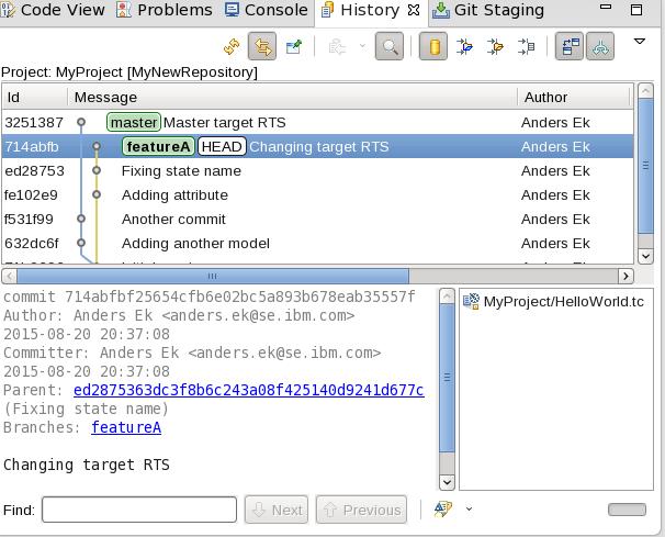 You will use the History view whenever you are interested in the previous actions done to your model.