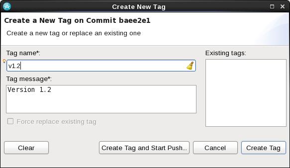 This command will make it possible to specify the tag name and give some