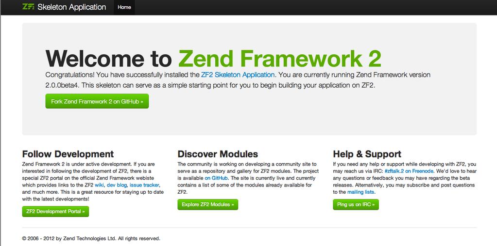 Hello, Zend Framework 2! 5. Setting up a PHP runtime environment.