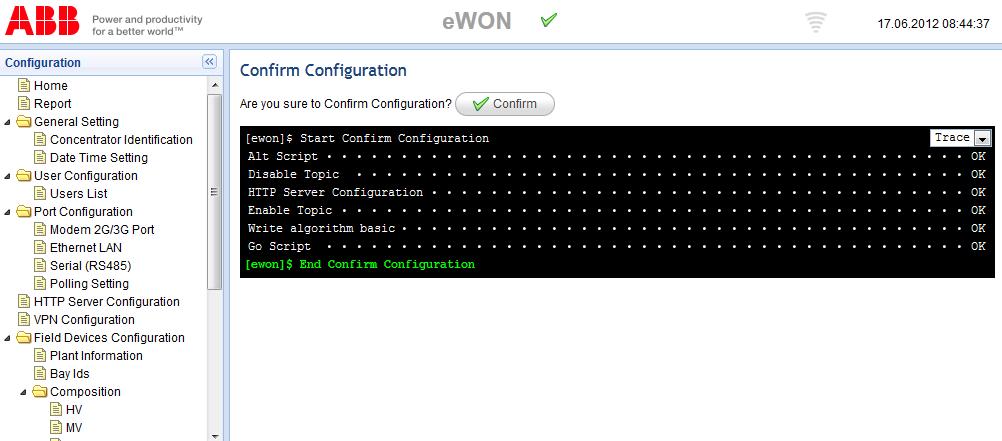 1VCD601158 4 Using the Web HMI Committing configuration Editable values are stored in the web session.