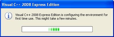 Running Visual C++ 2008 Express Edition for the First Time After downloading and Installing, run Visual C++ 2008 Express Edition.