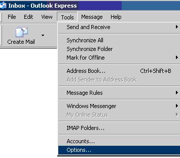 Creating a signature file with Outlook Express 6 Open Mail