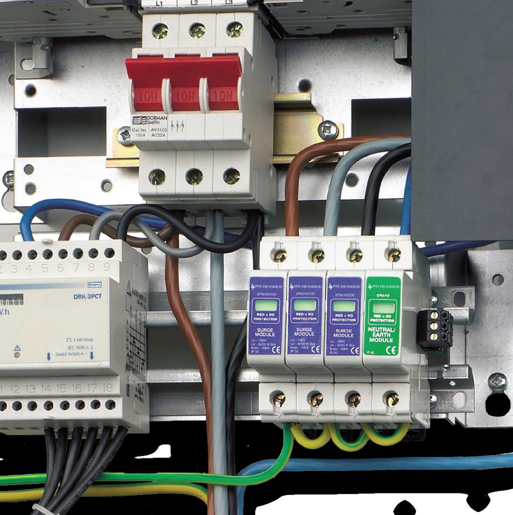 Installation SPM surge protection devices should be installed as close as possible to the incoming AC supply position.