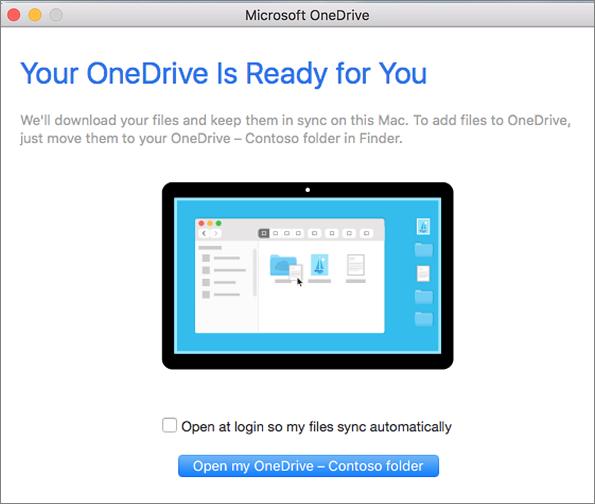 After you enable OneDrive to open at login, you re done!