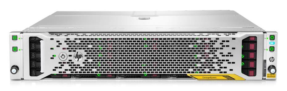 This is the HP ConvergedSystem 250-HC Applications running on VMware vsphere All virtualized workloads running on same appliance utilizing a powerful server platform Converged System 250-HC
