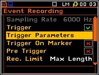 When Trigger position is selected then event recording will start by trigger.