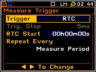 Setting the level of the triggering signal The Level position enables one to select the value of threshold for triggering condition.