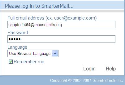 MOOSE SMARTERMAIL EMAIL The Moose Family Fraternity is using SmarterMail as its email program. Every fraternal unit has been assigned an account.