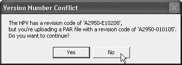 parameter file If the transfer continues, only the identifiable parameters will be transferred Troubleshooting tip If the
