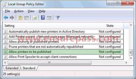 HOTSPOT All of the client computers on a company's network run Windows 7 and are members of an Active Directory Domain Services domain. You deploy network printers.