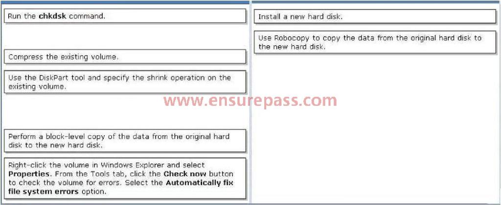 You need to ensure the computer has a hard disk without physical disk errors and containing all existing data.