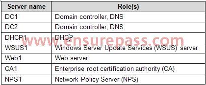 The network contains a single Active Directory domain named adatum.com. Two Group Policy objects (GPOs) are configured as shown in the following table.