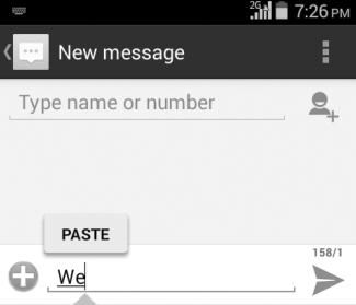 Creating a text message In message screen, touch the new message icon to create a new text/multimedia message. 3 Phone call, Call history log and People. 3.1 