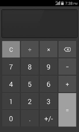 To switch between panels, touch from the basic panel to open the option menu and touch Scientific calculator; or under auto rotation mode, rotate screen automatically to switch between Basic