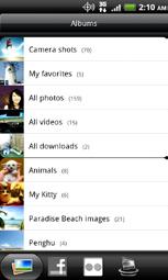 under My favorites. Photos, videos, and music 225 All photos lets you view all photos that are stored in all the folders on the storage card.