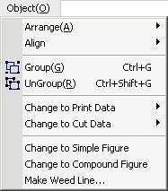 [Object] menu [Arrange] ( See page 46) This changes the overlapping order of a selected object in the layers.